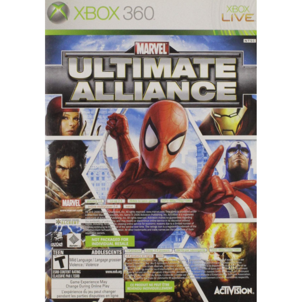 بازی اورجینال Marvel Ultimate Alliance 1 XBOX 360