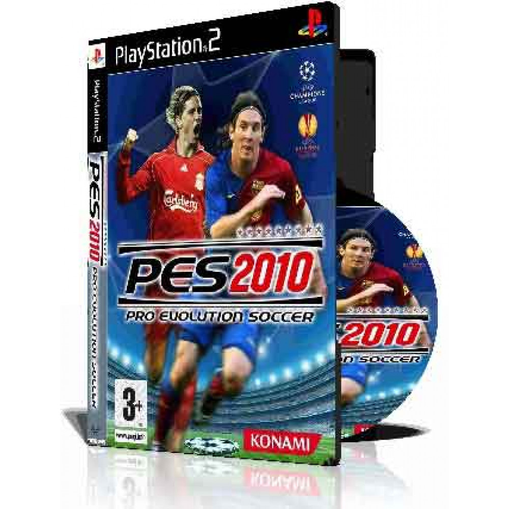 Pro Evolution Soccer PES 2010 PS2 با کاور کامل وچاپ روی دیسک