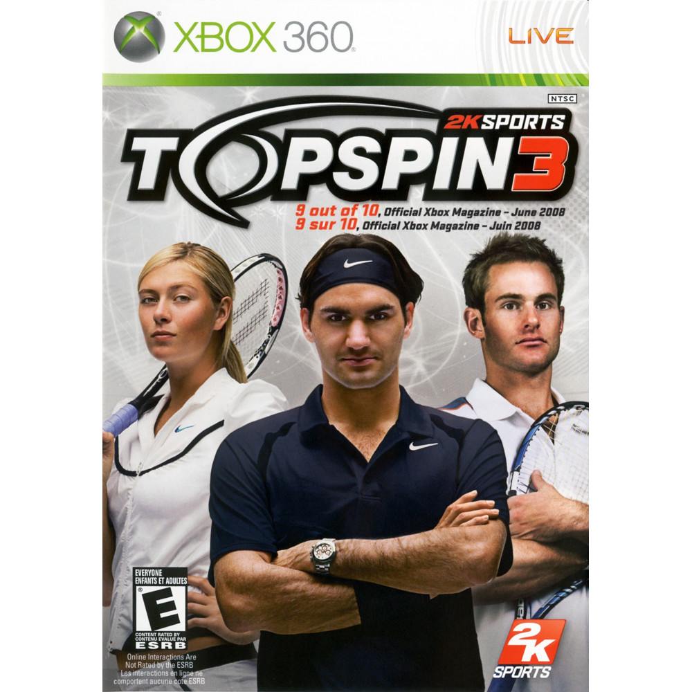 بازی اورجینال Top Spin 3 XBOX 360