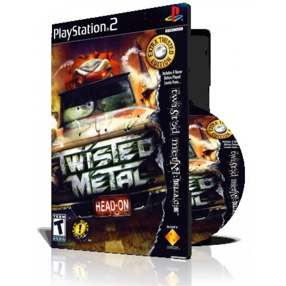 Twisted Metal head on ps2 با کاور کامل و قاب وچاپ روی دیسک